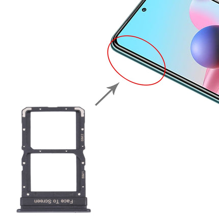 SIM Card Tray + SIM Card Tray for Xiaomi Redmi Note 10 Pro 5G (Black)-garmade.com