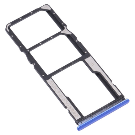 SIM Card Tray + SIM Card Tray + Micro SD Card Tray for Xiaomi Redmi 9T 4G / Redmi Note 9 4G J19S M2010J19SC M2010J19SG M2010J19SY (Blue)-garmade.com