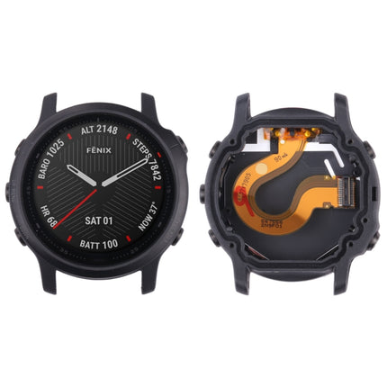 LCD Screen and Digitizer Full Assembly With Frame for Garmin Fenix 6S(Black)-garmade.com