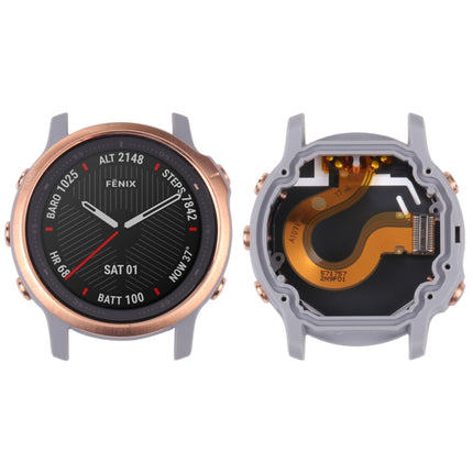 LCD Screen and Digitizer Full Assembly With Frame for Garmin Fenix 6S(Gold)-garmade.com