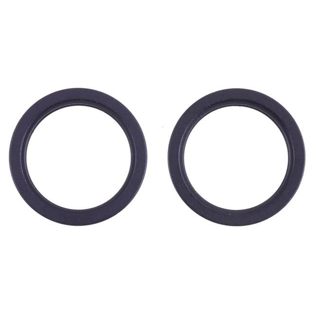 2 PCS Rear Camera Glass Lens Metal Outside Protector Hoop Ring for iPhone 13(Black)-garmade.com
