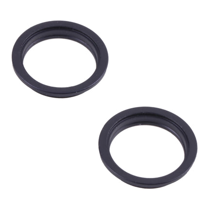 2 PCS Rear Camera Glass Lens Metal Outside Protector Hoop Ring for iPhone 13(Black)-garmade.com