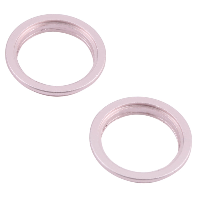 2 PCS Rear Camera Glass Lens Metal Outside Protector Hoop Ring for iPhone 13(Pink)-garmade.com