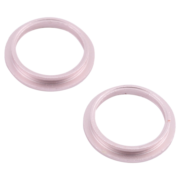 2 PCS Rear Camera Glass Lens Metal Outside Protector Hoop Ring for iPhone 13(Pink)-garmade.com