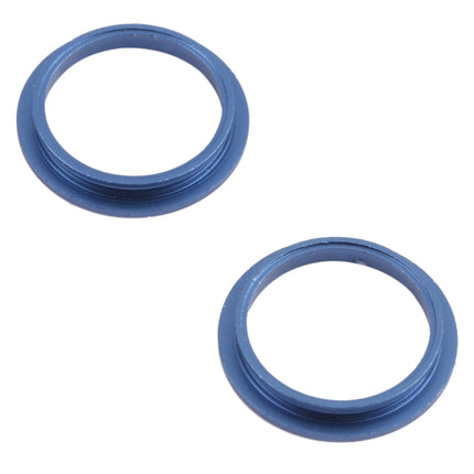 2 PCS Rear Camera Glass Lens Metal Outside Protector Hoop Ring for iPhone 13(Blue)-garmade.com