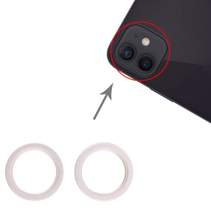 2 PCS Rear Camera Glass Lens Metal Outside Protector Hoop Ring for iPhone 13-garmade.com
