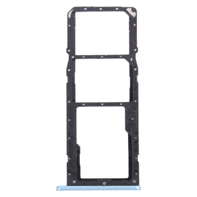 SIM Card Tray + SIM Card Tray + Micro SD Card Tray for OPPO Realme C20 / Realme C20A RMX3063, RMX3061 (Blue)-garmade.com
