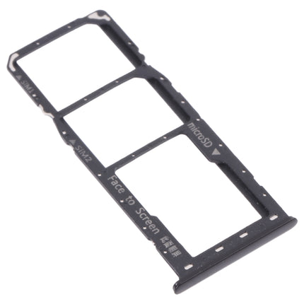 SIM Card Tray + SIM Card Tray + Micro SD Card Tray for OPPO Realme 6 Pro RMX2061, RMX2063 (Black)-garmade.com