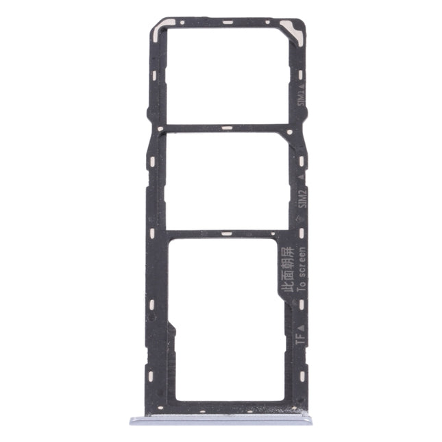 SIM Card Tray + SIM Card Tray + Micro SD Card Tray for OPPO Realme Narzo 20 (Silver)-garmade.com