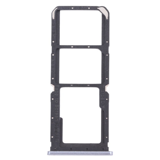 SIM Card Tray + SIM Card Tray + Micro SD Card Tray for OPPO A55 PEMM00, PEMM20, PEMT00, PEMT20 (Black)-garmade.com