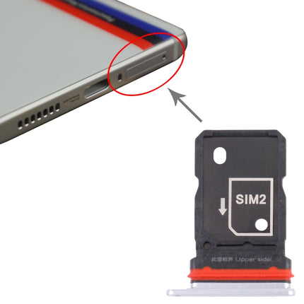SIM Card Tray + SIM Card Tray for Vivo iQOO 7 V2049A, I2009 (White)-garmade.com