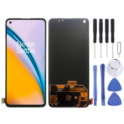 Fluid AMOLED LCD Screen and Digitizer Full Assembly for OnePlus Nord 2 5G 2021 (Black)-garmade.com