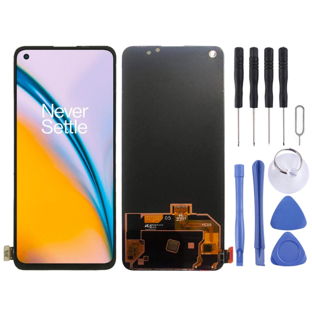 Fluid AMOLED LCD Screen and Digitizer Full Assembly for OnePlus Nord 2 5G 2021 (Black)-garmade.com
