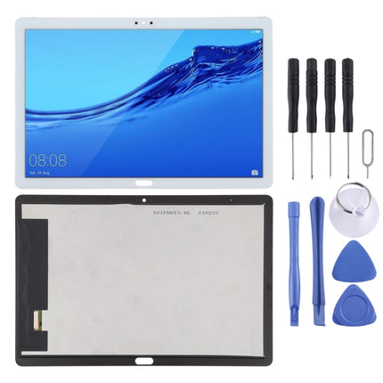 LCD Screen and Digitizer Full Assembly for Huawei MediaPad T5 10.1 (LTE) (White)-garmade.com