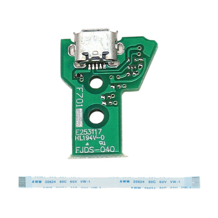 JCD JDS-040 USB Charging Port Board with 12 Pin FPC Flex Cable For PS4-garmade.com