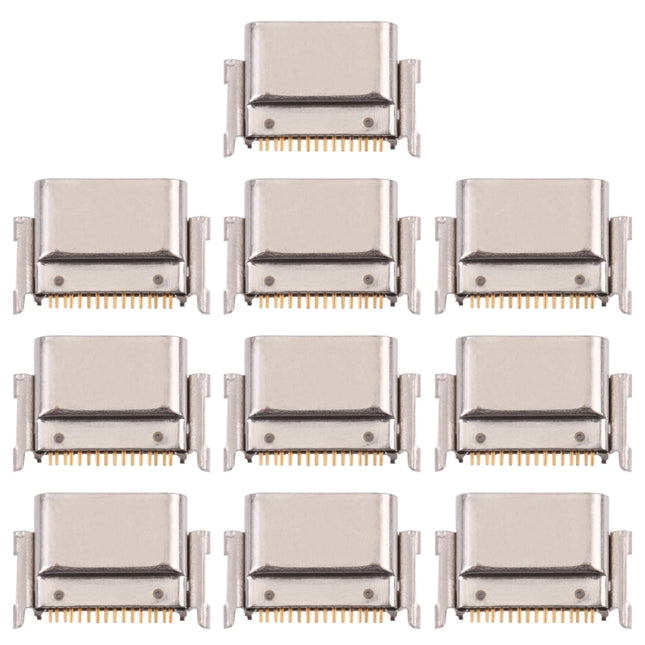 10 PCS Charging Port Connector for LG K50S LMX540HM, LM-X540, LM-X540BMW, LMX540BMW-garmade.com