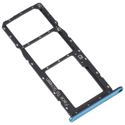 For ZTE Blade V40 Vita SIM Card Tray + SIM Card Tray + Micro SD Card Tray (Blue)-garmade.com