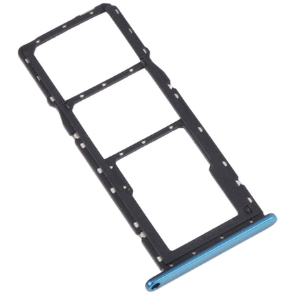 For ZTE Blade V40 Vita SIM Card Tray + SIM Card Tray + Micro SD Card Tray (Blue)-garmade.com