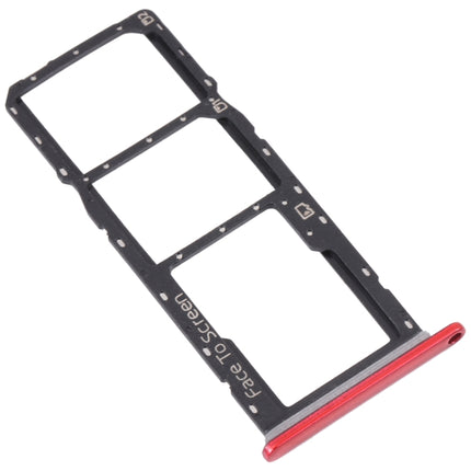 For ZTE Blade V40 Vita SIM Card Tray + SIM Card Tray + Micro SD Card Tray (Red)-garmade.com