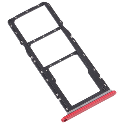 For ZTE Blade V40 Vita SIM Card Tray + SIM Card Tray + Micro SD Card Tray (Red)-garmade.com