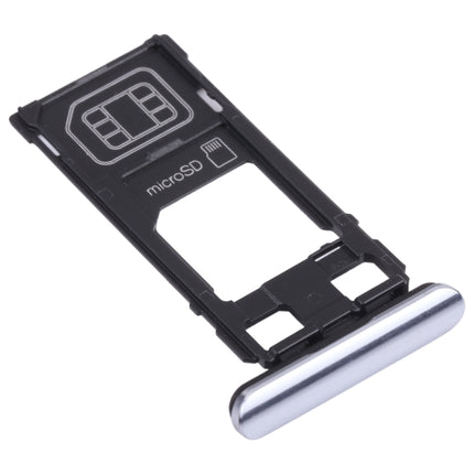 SIM Card Tray + Micro SD Card Tray for Sony Xperia 1 / Xperia XZ4 (Grey)-garmade.com