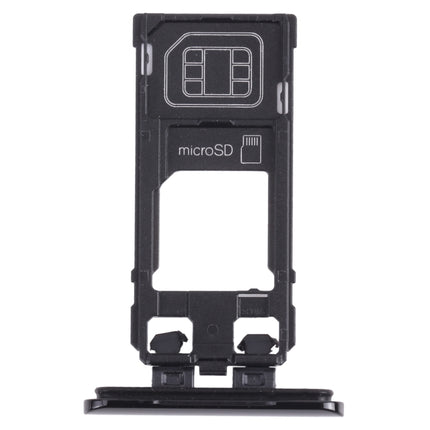 SIM Card Tray + Micro SD Card Tray for Sony Xperia 5 (Black)-garmade.com