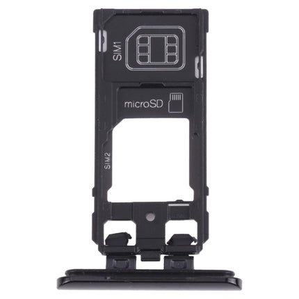 SIM Card Tray + SIM Card Tray / Micro SD Card Tray for Sony Xperia 5 (Black)-garmade.com