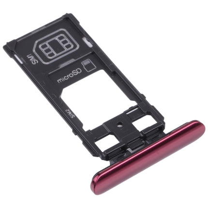 SIM Card Tray + SIM Card Tray / Micro SD Card Tray for Sony Xperia 5 (Red)-garmade.com