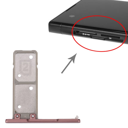 SIM Card Tray + SIM Card Tray for Sony Xperia XA1 Ultra / Xperia XA1(Pink)-garmade.com