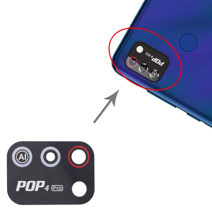 10 PCS Back Camera Lens for Tecno Pop 4 Pro-garmade.com