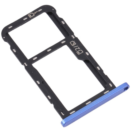 For ZTE Blade A72 SIM Card Tray + SIM Card Tray / Micro SD Card Tray (Blue)-garmade.com