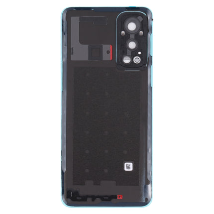 For OnePlus Nord 2 Battery Back Cover with Camera Lens Cover (Blue)-garmade.com