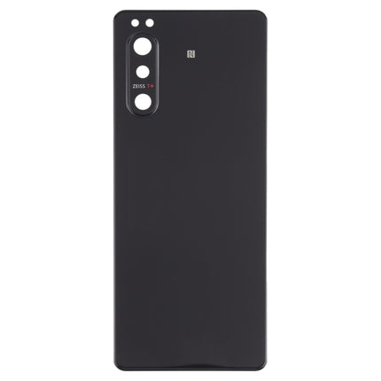 Battery Back Cover with Camera Lens Cover for Sony Xperia 5 II(Black)-garmade.com