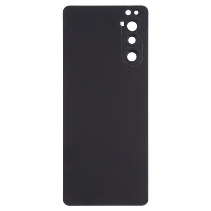 Battery Back Cover with Camera Lens Cover for Sony Xperia 5 II(Black)-garmade.com