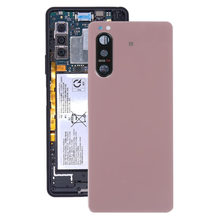 Battery Back Cover with Camera Lens Cover for Sony Xperia 5 II(Pink)-garmade.com