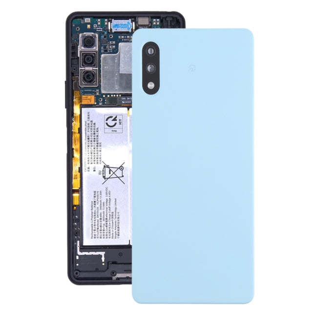 Battery Back Cover with Camera Lens Cover for Sony Xperia Ace II SO-41B(Blue)-garmade.com