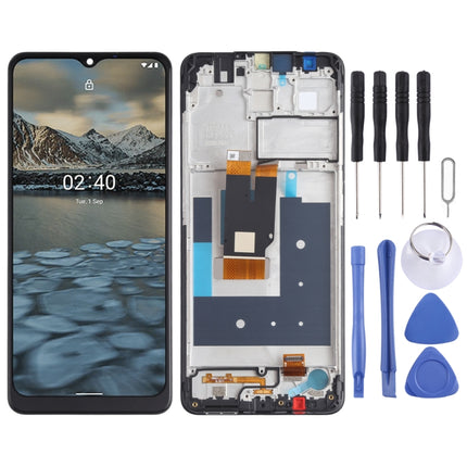 LCD Screen and Digitizer Full Assembly with Frame for Nokia 2.4 TA-1277 TA-1275 TA-1274 TA-1270(Black)-garmade.com