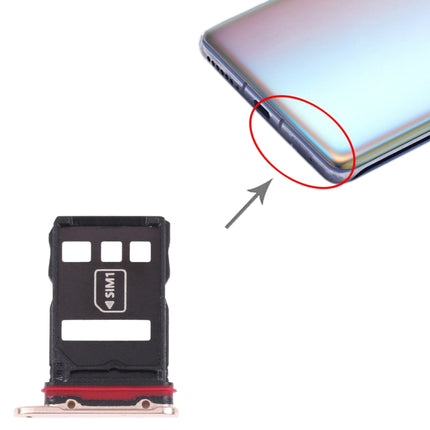 SIM Card Tray + NM Card Tray for Huawei Mate 40 Pro+ (Gold)-garmade.com