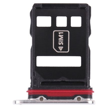 SIM Card Tray + NM Card Tray for Huawei Mate 40 Pro+ (Silver)-garmade.com