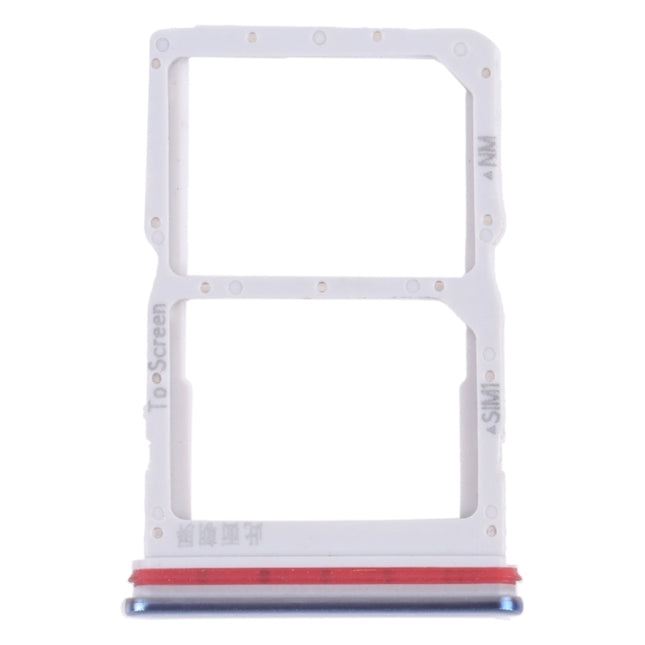 SIM Card Tray + NM Card Tray for Huawei nova 7 SE 5G Youth (Blue)-garmade.com