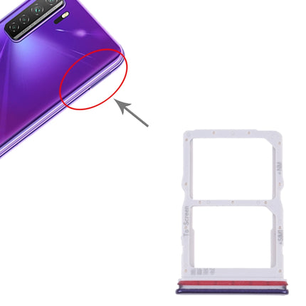 SIM Card Tray + NM Card Tray for Huawei nova 7 SE 5G Youth(Purple)-garmade.com
