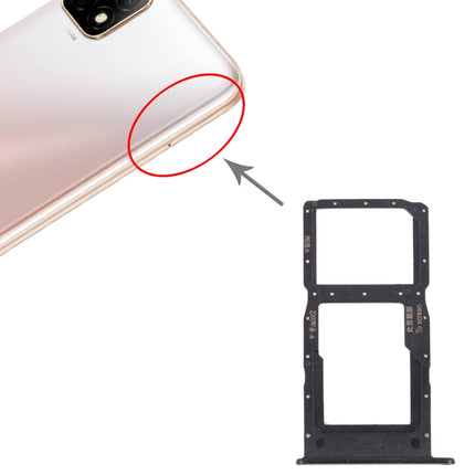 SIM Card Tray + SIM Card Tray / Micro SD Card Tray for Huawei Enjoy 20 5G (Black)-garmade.com