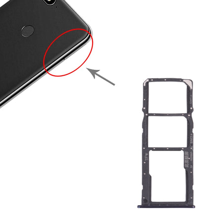 SIM Card Tray + SIM Card Tray + Micro SD Card Tray for Huawei Y7 (2018) (Blue)-garmade.com