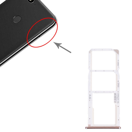 SIM Card Tray + SIM Card Tray + Micro SD Card Tray for Huawei Y7 (2018) (Silver)-garmade.com