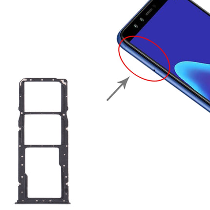 SIM Card Tray + SIM Card Tray + Micro SD Card Tray for Huawei Y9 (2018) (Black)-garmade.com