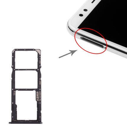 SIM Card Tray + SIM Card Tray + Micro SD Card Tray for Huawei Nova 2 Lite / Y7 Prime (2018) (Black)-garmade.com