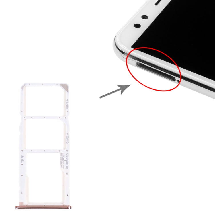 SIM Card Tray + SIM Card Tray + Micro SD Card Tray for Huawei Nova 2 Lite / Y7 Prime (2018) (Silver)-garmade.com