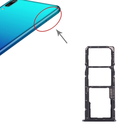 SIM Card Tray + SIM Card Tray + Micro SD Card Tray for Huawei Y7 Pro 2018 (Black)-garmade.com