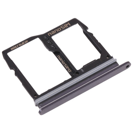 Nano SIM Card Tray + Nano SIM Card Tray / Micro SD Card Tray for LG Wing 5G LMF100N, LM-F100N, LM-F100V, LM-F100 (Black)-garmade.com