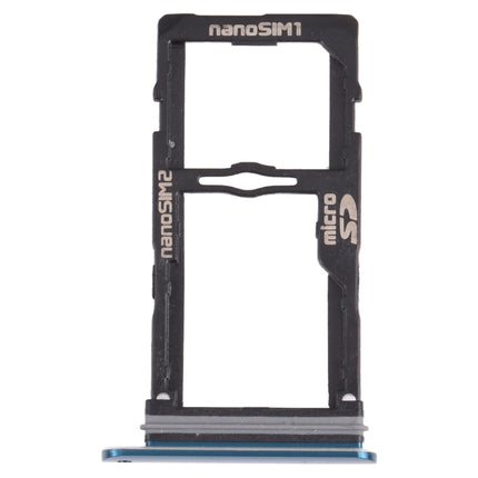 Nano SIM Card Tray + Nano SIM Card Tray / Micro SD Card Tray for LG G8S ThinQ LMG810, LM-G810, LMG810EAW (Blue)-garmade.com